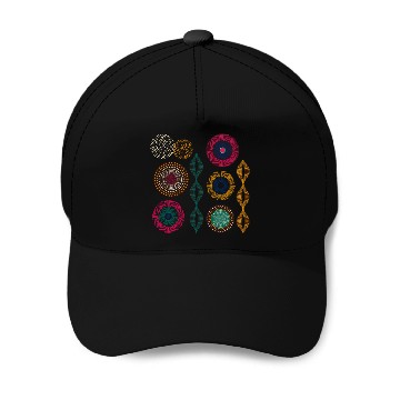 Discover African Tribal Etnic Round Pattern Baseball Caps