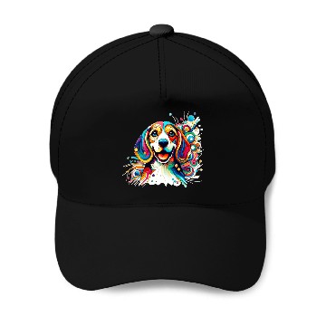 Discover Сheerful abstract beagle Baseball Caps