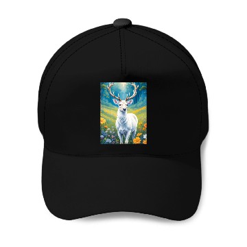 Discover White Deer Baseball Caps