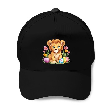 Discover Easter Lion: Vibrant & Adorable Spring Design Baseball Caps