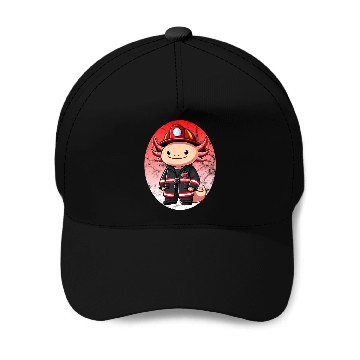 Discover Axolotl Firefighter Baseball Caps