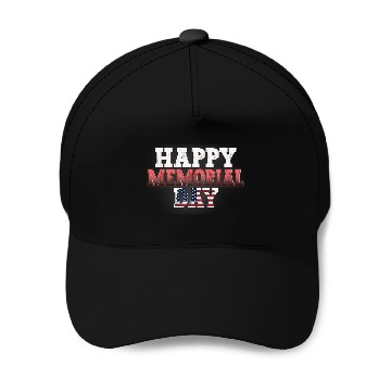 Discover Patriotic Memorial Day Flag Design Baseball Caps