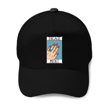 Discover Engagement - Engaged Tarot Card - Wedding Proposal Baseball Caps