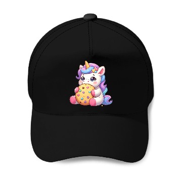 Discover Unicorn Enjoying a Cookie Baseball Caps
