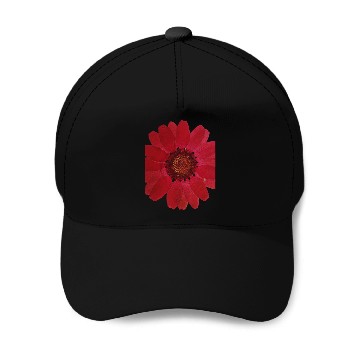 Discover Red Sunflower Baseball Caps