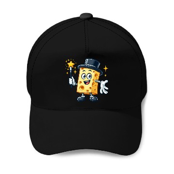 Discover Cheerful Cheese With Magic Wand Baseball Caps