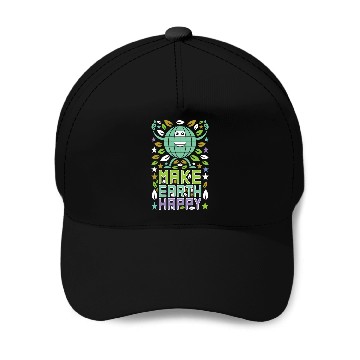 Discover Make Earth Happy Baseball Caps