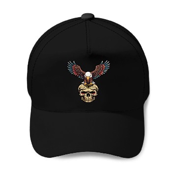 Discover AI Eagle & Skull Kids Baseball Caps Design