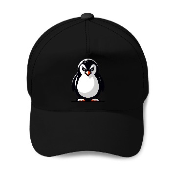 Discover Evil Penguin with Bad Look Baseball Caps