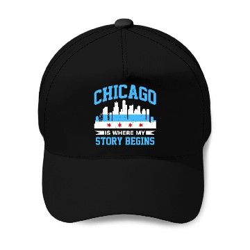 Discover Unique Chicago Skyline Windy City 312 Baseball Caps