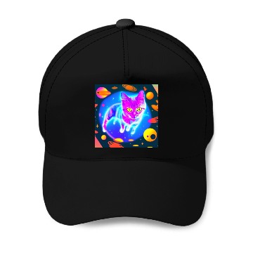 Discover Cats in Space Baseball Caps