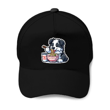 Discover Border Collie Love Ramen Baseball Caps