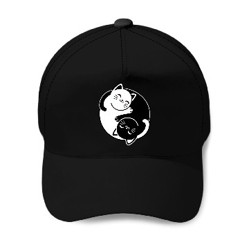 Discover Yin and Yang Cats Baseball Caps