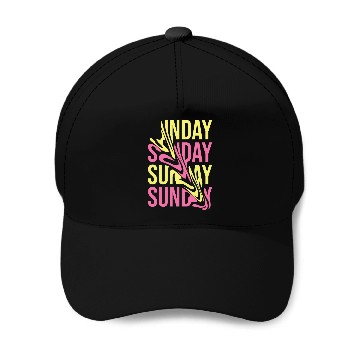 Discover Holiday Sunday Baseball Caps design