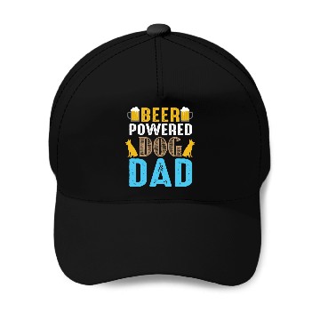 Discover Bear powered dog dad Baseball Caps