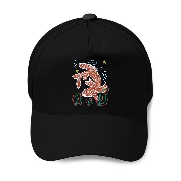 Discover Cat Fish Baseball Caps