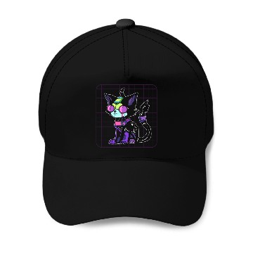 Discover Cyberpunk Cat Game Developer Baseball Caps