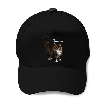 Discover Love is Maine cat Baseball Caps