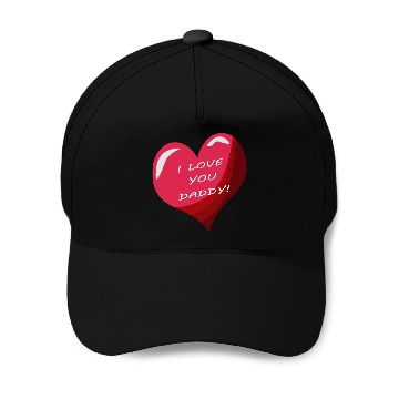 Discover i love daddy Baseball Caps