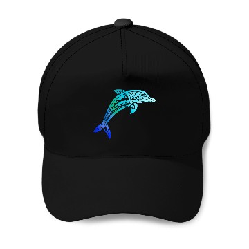 Discover Jumping Dolphin Tribal Baseball Caps