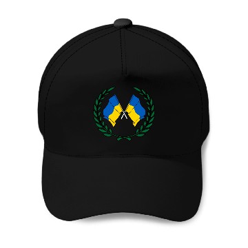 Discover Flags Ukraine in laurel wreath Baseball Caps