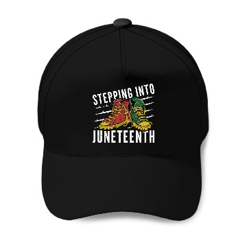 Discover Stepping Into Juneteenth 2024 Afro American Baseball Caps