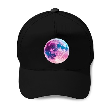 Discover Synthwave moon Baseball Caps