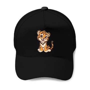 Discover Adorable Smiling Tiger Cub Baseball Caps