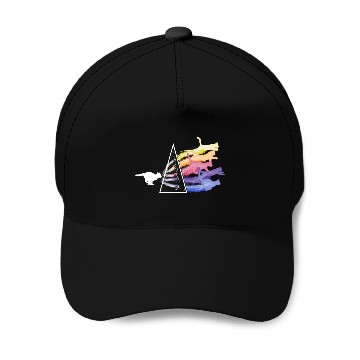 Discover Funny Science Nerd, Geek Cat Physics Rainbow Baseball Caps
