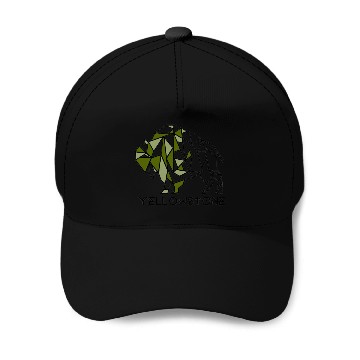 Discover Army Green YStone Bison Design Baseball Caps