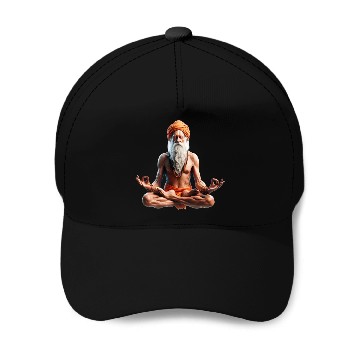 Discover Peaceful Meditation Guru Baseball Caps