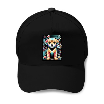 Discover Space Puppy Baseball Caps