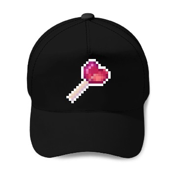 Discover Pixel Art Sprite Cute Heart Lollipop Baseball Caps