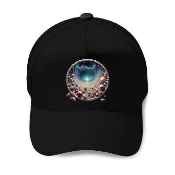 Discover Ocean Meets the Shore inside a circle design Baseball Caps