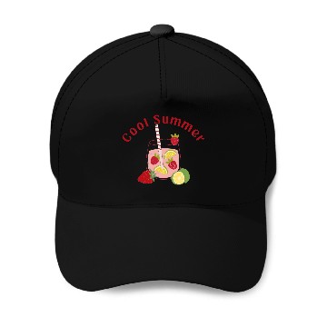 Discover Summer Strawberry Mojito Baseball Caps