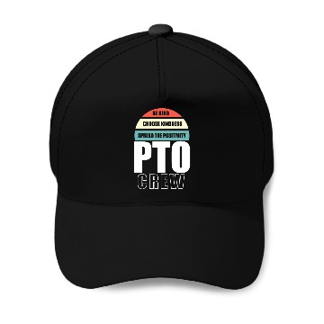 Discover PTO Crew School Volunteer Parent Teacher Baseball Caps