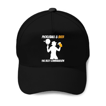 Discover Pickleball & Beer The Best Combination Fun Graphic Baseball Caps