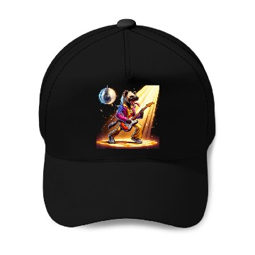Discover Disco Ball Guitar Hyena Baseball Caps