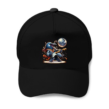 Discover Disco Ball Guitar Raven Baseball Caps