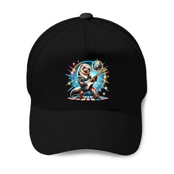 Discover Disco Ball Guitar Ferret Baseball Caps