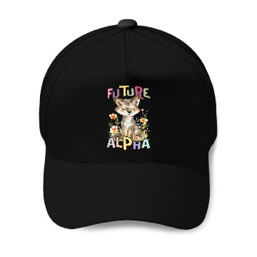 Discover future wolf flowers Premium Baseball Caps