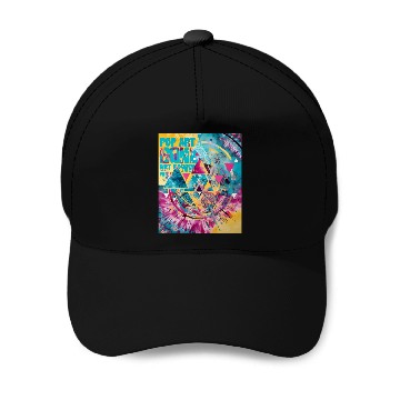 Discover pop color geometric tie dye Baseball Caps