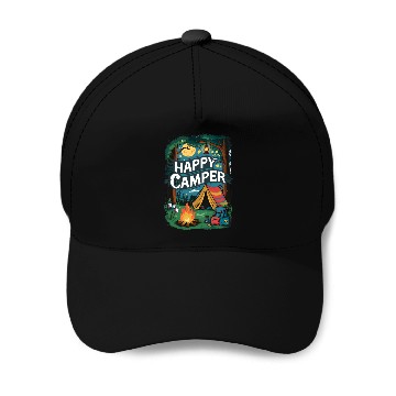 Discover Happy Camper Delight Baseball Caps