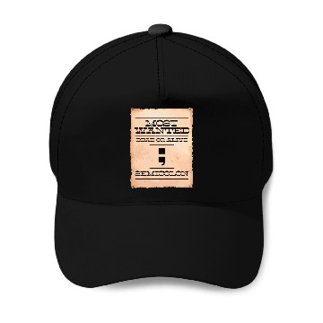Discover Semicolon programmer Most Wanted funny joke IT Baseball Caps