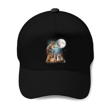 Discover Funny Squirrel Moon Space! Nerd, Geed, Science Baseball Caps