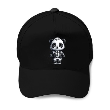 Discover Cute Schoolboy Panda Baseball Caps