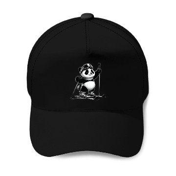 Discover Cute Skier Panda Baseball Caps