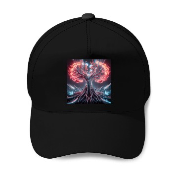 Discover Biomechanical Blossom Baseball Caps