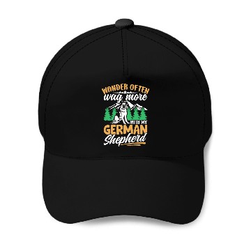 Discover Wander often wag more with my German Shepherd Baseball Caps