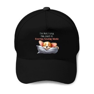 Discover Sleeping little corgi -Energy Saving Mode Baseball Caps